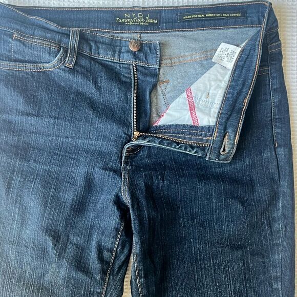 Not Your Daughter’s Jeans NYDJ Women's Straight Leg Tummy Tuck Indigo Jeans 12P - Picture 6 of 8